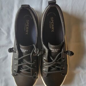 New Without Box, Sperry Women's Black Boat Shoes